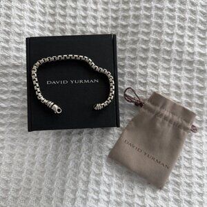 David Yurman Thick Box Chain Silver Bracelet 8 Inches